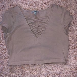 light pink crop top